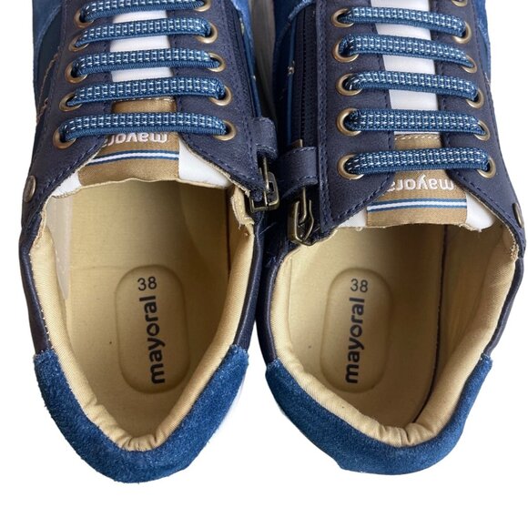 Mayoral Women's  Blue And Black Lace-Up Sneakers Sz 38 - Picture 8 of 12